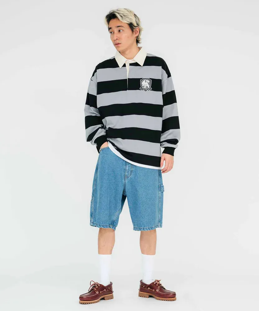 X-Large  |Stripes Unisex Street Style Long Sleeves Plain Cotton