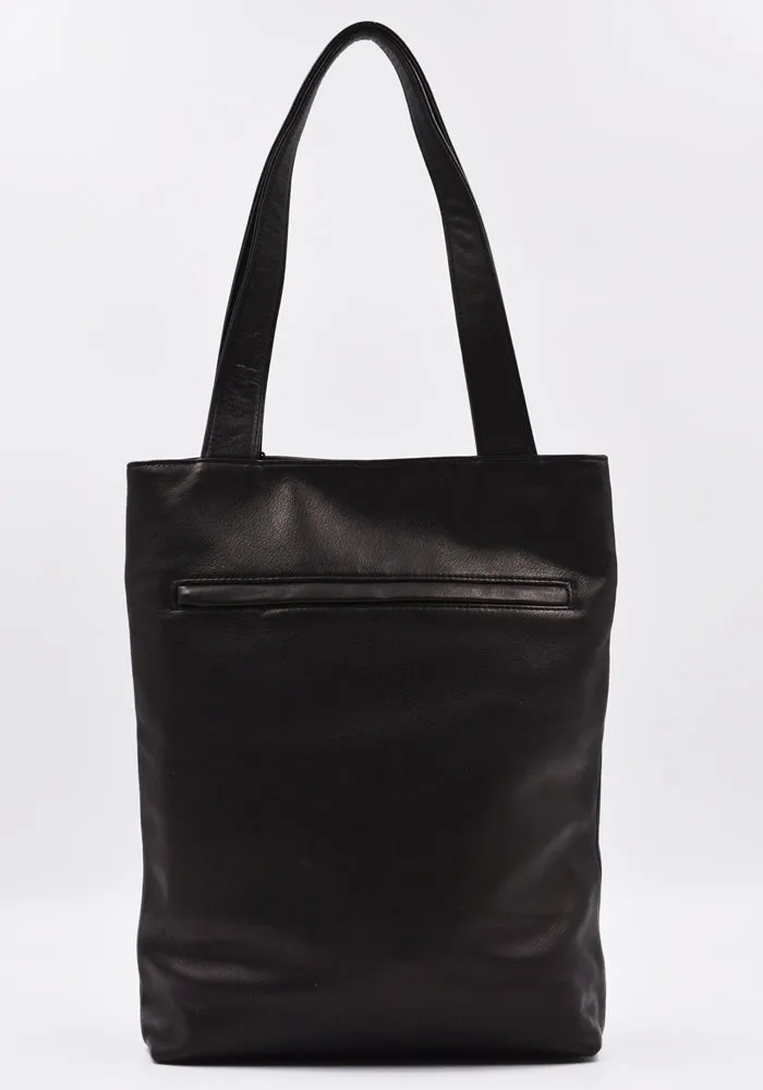 YOHJI YAMAMOTO DISCORD DG-I05-709-1-02 CRASP TOTE BAG BLACK