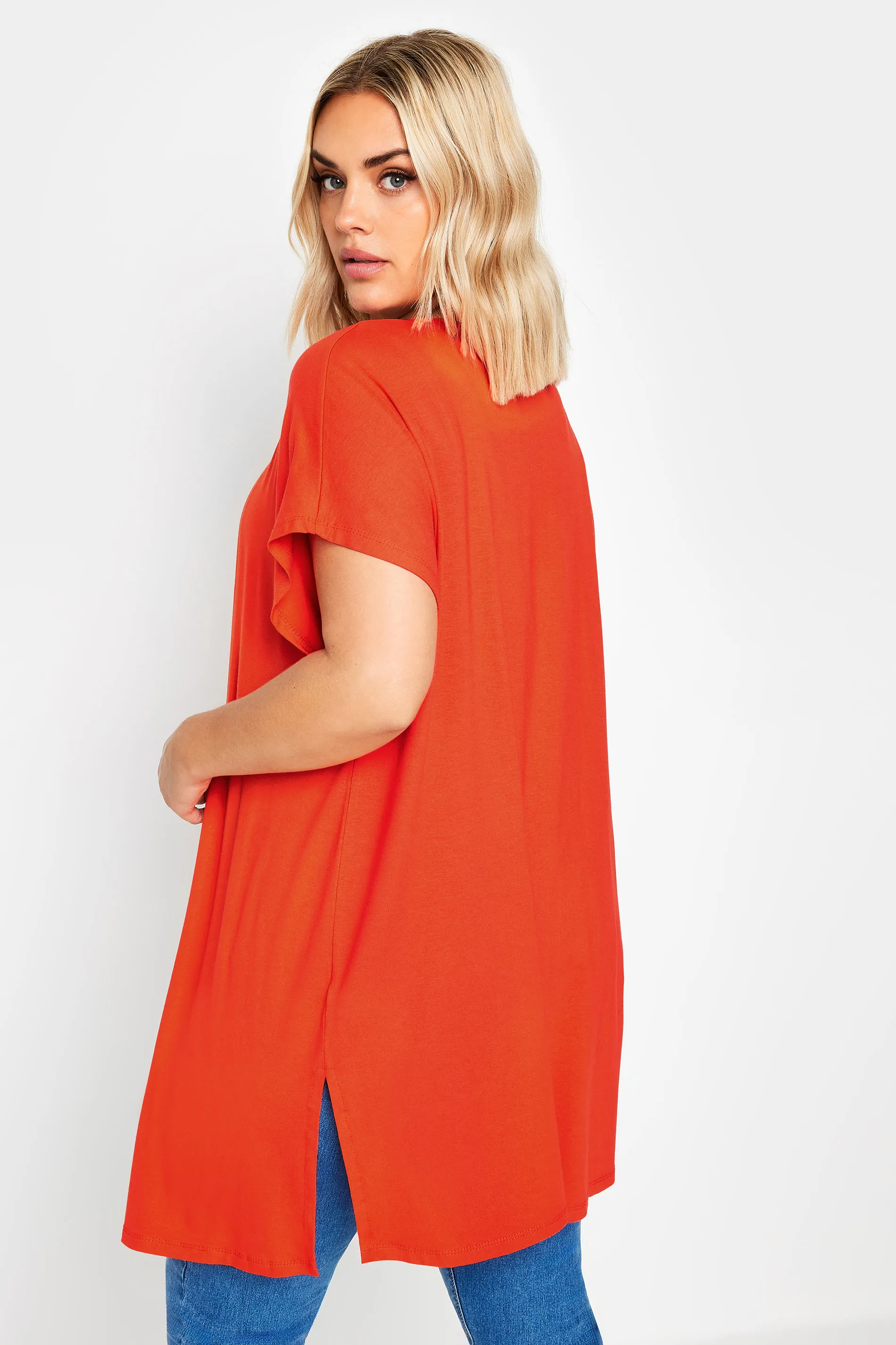 YOURS Curve Orange Short Sleeve Cardigan