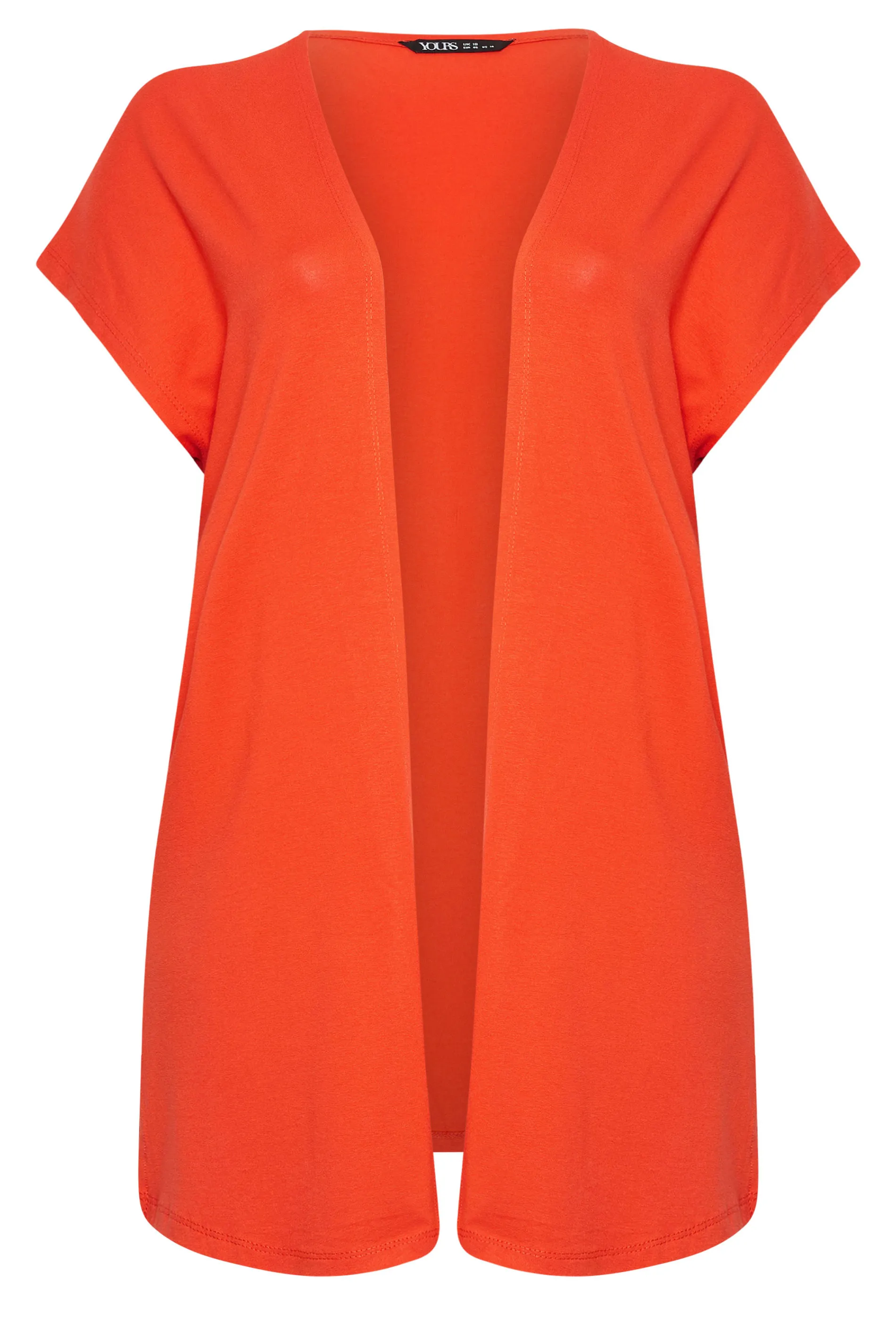 YOURS Curve Orange Short Sleeve Cardigan