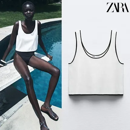 ZARA  |Casual Style Sleeveless Formal Style  Tanks & Camisoles