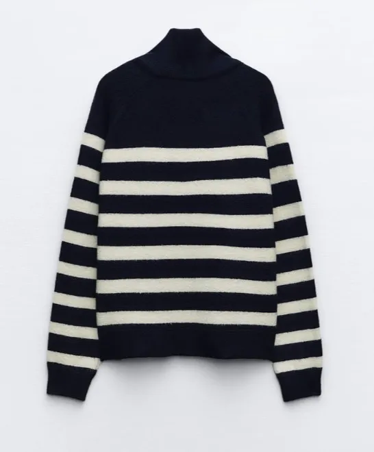 ZARA  |Stripes Casual Style Long Sleeves Elegant Style